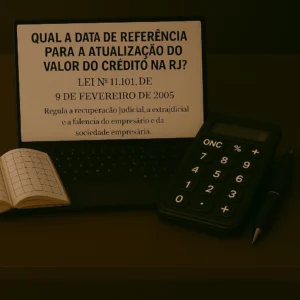 Qual a data de referência para a atualização do valor do crédito na recuperação judicial?