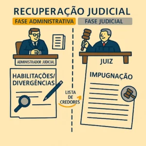 A fase administrativa e a fase judicial na recuperação judicial
